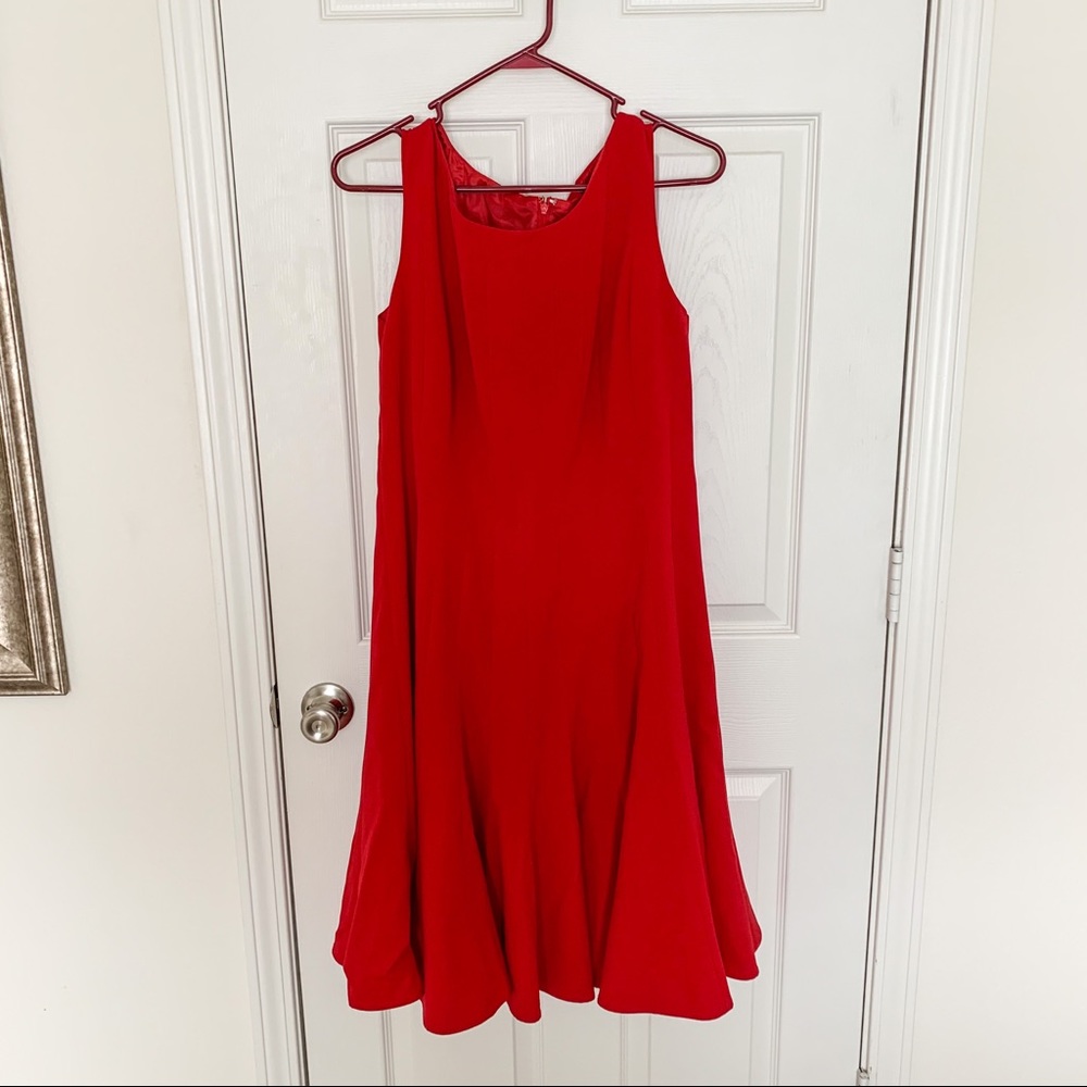 Calvin Klein red cocktail dress
